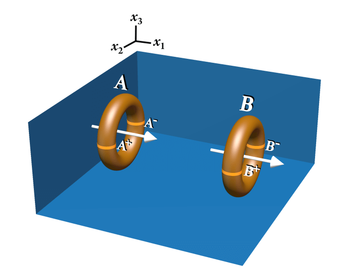 Two fermion knots that have the same spin